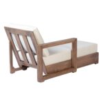 Sofá Seccional para Patio Christopher Knight Home 388137 en Forma de L Madera de Acacia 3 Plazas Beige y Marrón