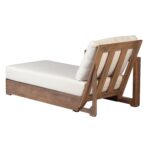 Sofá Seccional para Patio Christopher Knight Home 388137 en Forma de L Madera de Acacia 3 Plazas Beige y Marrón