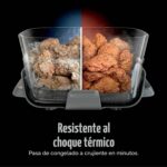 Ninja Crispi DualZone - Freidora de aire de vidrio 6 en 1 | Con recipientes y tapas no tóxicos, 2 recipientes de 4 cuart