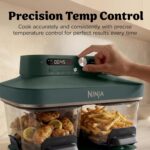 Ninja Crispi DualZone - Freidora de aire de vidrio 6 en 1 | Con recipientes y tapas no tóxicos, 2 recipientes de 4 cuart