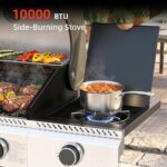 Parrilla de Gas COWSAR G0141A 4 Quemadores 19800 BTU Acero Inoxidable con Quemador Lateral