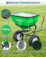 Esparcidor de Remolque GarveeTech 9WX-asJ-ktakabGSFJ5N-ew 125 Libras Ancho de Distribución 9.8 Pies 30 Ajustes de Flujo