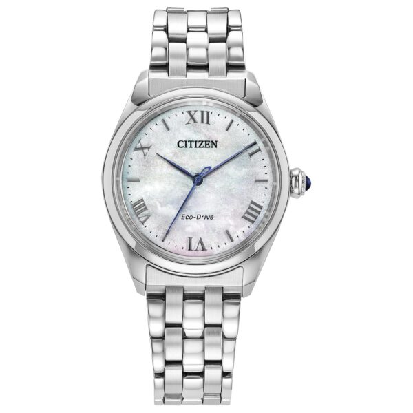 Reloj Citizen Eco-Drive L Classic EM1140-80D Caja de Acero Inoxidable Plateado 1.299 in Esfera de Nácar