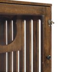 Gabinete para Gatos Christopher Knight Home Basia Modelo 389568 Madera de Caucho Multinivel con Ruedas Acabado Brown Oak