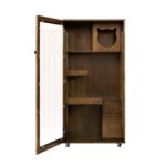 Gabinete para Gatos Christopher Knight Home Basia Modelo 389568 Madera de Caucho Multinivel con Ruedas Acabado Brown Oak