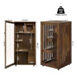 Gabinete para Gatos Christopher Knight Home Basia Modelo 389568 Madera de Caucho Multinivel con Ruedas Acabado Brown Oak