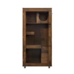 Gabinete para Gatos Christopher Knight Home Basia Modelo 389568 Madera de Caucho Multinivel con Ruedas Acabado Brown Oak
