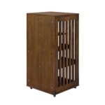 Gabinete para Gatos Christopher Knight Home Basia Modelo 389568 Madera de Caucho Multinivel con Ruedas Acabado Brown Oak