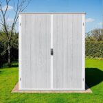 Cobertizo de Almacenamiento Greesum GS-590GY-0520 5 x 3 Pies con Piso y Puerta con Cerradura Gris