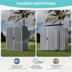 Cobertizo de Almacenamiento Greesum GS-590GY-0520 5 x 3 Pies con Piso y Puerta con Cerradura Gris