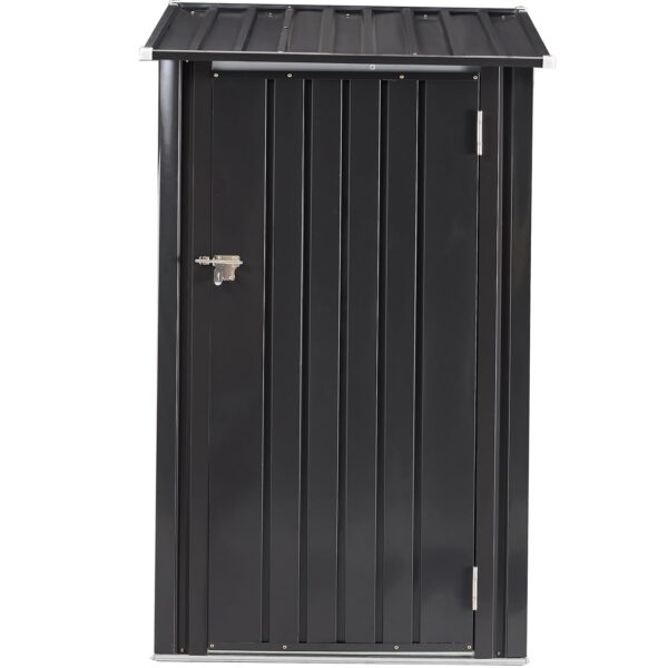 Cobertizo de Almacenamiento para Exteriores KEIKI XS01703 3 x 3 Pies Puerta con Cerradura Techo Inclinado Acero Galvaniz