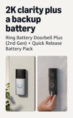 Videotimbre Inalámbrico Ring Plus 2da Generación Níquel Plateado con Batería Fácilmente Desmontable