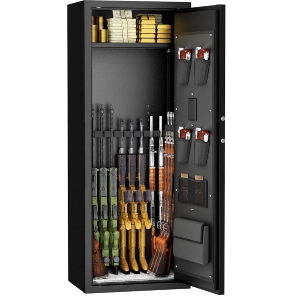 INTERGREAT Cajas fuertes para armas, caja fuerte grande para armas para el hogar, rifles y pistolas, caja fuerte larga p