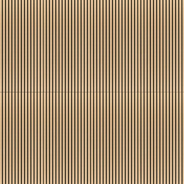 Ackland SereniSlats Honey Beige 24 in. x 48 in. Warm Beige Acoustic Wall Panel, 3D Fluted Wood Slat Sound Absorbing Pane