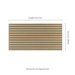 Ackland SereniSlats Honey Beige 24 in. x 48 in. Warm Beige Acoustic Wall Panel, 3D Fluted Wood Slat Sound Absorbing Pane