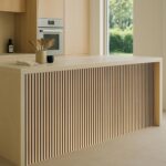 Ackland SereniSlats Honey Beige 24 in. x 48 in. Warm Beige Acoustic Wall Panel, 3D Fluted Wood Slat Sound Absorbing Pane