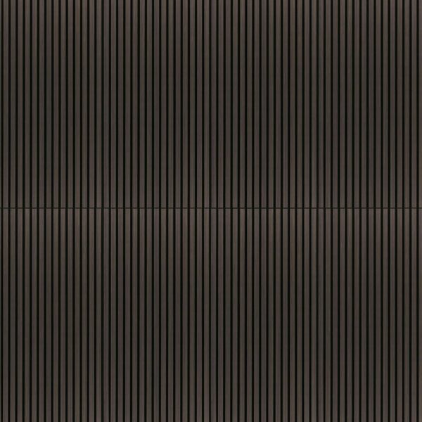 Ackland SereniSlats Deep Truffle 24 in. x 48 in. Dark Brown Acoustic Wall Panel, 3D Fluted Wood Slat Sound Absorbing Pan