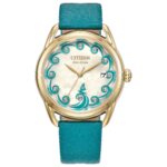 Reloj Citizen Eco-Drive Moana FE6182-46Y Mujer Caja Acero Inoxidable Dorado 36 mm Correa Cuero Azul