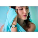 Reloj Citizen Eco-Drive Moana FE6182-46Y Mujer Caja Acero Inoxidable Dorado 36 mm Correa Cuero Azul