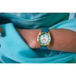 Reloj Citizen Eco-Drive Moana FE6182-46Y Mujer Caja Acero Inoxidable Dorado 36 mm Correa Cuero Azul
