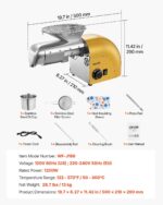 VEVOR Oil Press Machine, 11 LBS/H Capacity, Oil Extractor Machine, Automatic Electric Oil Maker for Home Commercial Use,