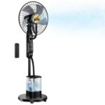 Ventilador con Mister NovaMist MD-F868 Tanque de Agua 4L 5 Velocidades 3 Modos 35dB Temporizador 7.5H con Control Remoto