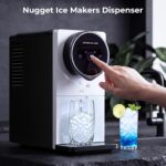 Antarctic Star Nugget - Máquina de hielo portátil autolimpiante Gen 2, 33 libras/24 horas, tanque de agua de 1.8 L, alma