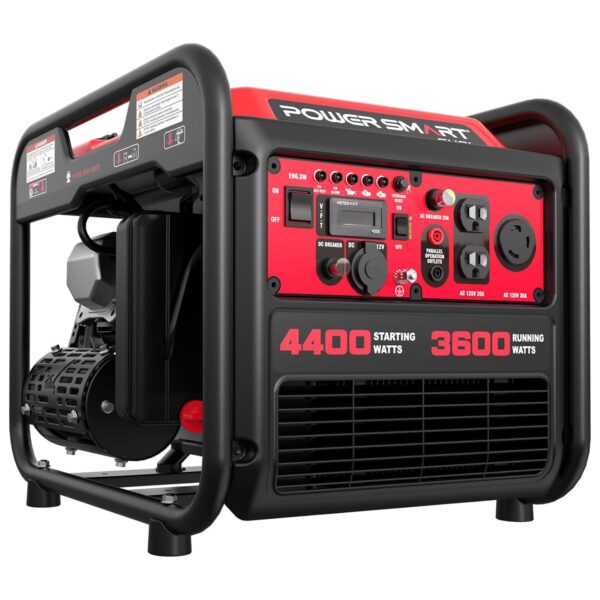 Generador Inversor PowerSmart DL5040C 4400W Gasolina Rojo con Sensor de CO