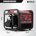 Generador Inversor PowerSmart DL5040C 4400W Gasolina Rojo con Sensor de CO