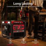 Generador Inversor PowerSmart DL5040C 4400W Gasolina Rojo con Sensor de CO