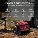 Generador Inversor PowerSmart DL5040C 4400W Gasolina Rojo con Sensor de CO