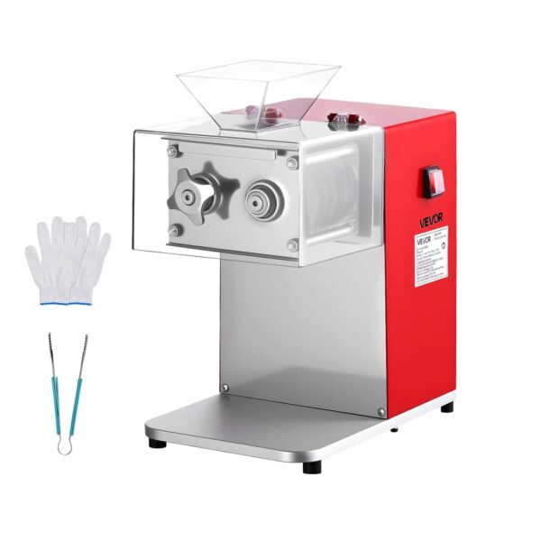 VEVOR Máquina cortadora de carne, cortador comercial de 850 W, trituradora de cuchillas de acero inoxidable resistente d