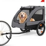 Remolque para Perro Bicicleta Yafylly G-TC-GR Plegable Capacidad 88 lb Gris