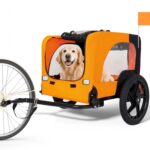 Remolque para Bicicleta para Perros Yafylly F-TC-OR Naranja Ruedas de 16 Pulgadas para Bicicletas de 20 a 29 Pulgadas