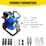 Electric Drain Cleaner Machine 100Ft x 1/2Inch, 550W Drain Auger for 1"-4" Pipes, Portable Electric Drain Snake with Whe