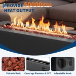 Fogonero para Exterior Garvee bbF-oiQk4Ko-PZVt3DY-z Mesa de Fuego a Gas 50000 BTU con Caja para Tanque Oculta Tapa Remov