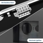 Fogonero para Exterior Garvee bbF-oiQk4Ko-PZVt3DY-z Mesa de Fuego a Gas 50000 BTU con Caja para Tanque Oculta Tapa Remov