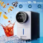 Antarctic Star Nugget Ice Maker Encimera Gen 2, máquina de hielo portátil autolimpiante, 33 libras/24 horas, tanque de a