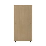 Cabinete Gabinete para Gatos Merax RY00836 Cat Enclosure 3 Niveles con Ruedas 23.62 x 23.82 x 49.21 pulgadas Acabado Nat