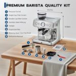 Takywep 20 Bar Espresso Machine with Built-in Coffee Grinder, Semi-Automatic Espresso Maker with 30 Grind Levels, 360° M