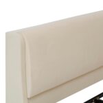 Cama de Plataforma Tapizada Christopher Knight Home Modelo 392326 Queen con Cuevas para Gatos Iluminación LED Terciopelo