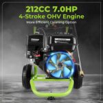 Lavadora a Presión de Gas Steupoek VC-VG-YG0040_G40_US 4000PSI 4GPM 212CC 7.0HP Ruedas de 9 Pulgadas Manguera de 25 Pies