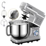7.5QT Stand Mixer, 10-Speed Tilt-Head Electric Mixer with 660W Motor, Stainless Steel Bowl with Handle, Dough Hook, Whis