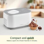Cuisinart Freeze Ease - Máquina automática de helados de 1 cuarto de galón, máquina automática de helados, yogur helado