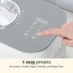 Cuisinart Freeze Ease - Máquina automática de helados de 1 cuarto de galón, máquina automática de helados, yogur helado