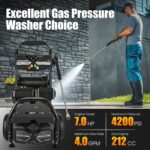 Lavadora a Presión Steupoek STE39X 4200 PSI 4.0 GPM Motor a Gasolina 212cc con Manguera de 25 Pies