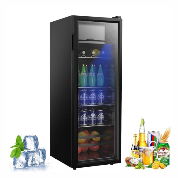 rosmena Refrigerador de bebidas para 180 latas, enfriador de vino con control digital de temperatura, refrigerador de be