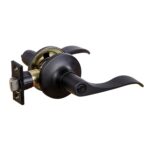 Design House Stratford 6-Way Universal Privacy Bed and Bath Door Lever 12-Pack, Matte Black, ANSI Grade 3, 191478