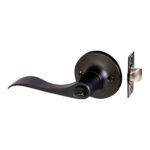 Design House Stratford 6-Way Universal Privacy Bed and Bath Door Lever 12-Pack, Matte Black, ANSI Grade 3, 191478