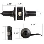 Design House Stratford 6-Way Universal Privacy Bed and Bath Door Lever 12-Pack, Matte Black, ANSI Grade 3, 191478